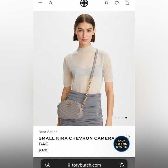 Tory Burch Small Kira Chevron Camera Bag - Picture 3 of 10